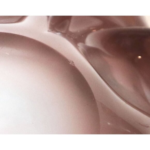 Murano Cased Glass Bowl Green White Ashtray Mid Century Art Glass - Picture 6 of 7